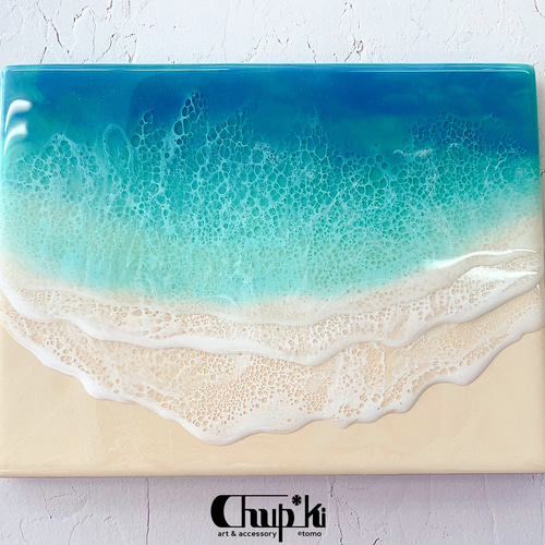 エポキシレジン 海アート ボード タペストリー・壁掛け chup*ki