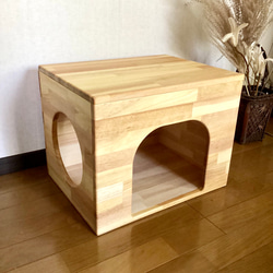 32《キャットハウス》防寒小屋 ケージ 猫 りんご箱 小動物 木箱