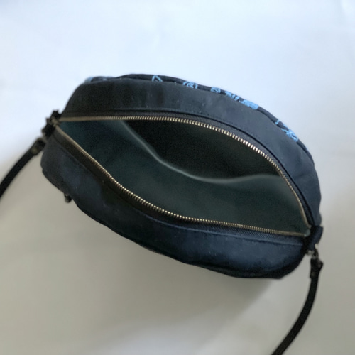 ⚮̈ミナペルホネン　sky flower まるっこポシェット ⚮̈ミナペルホネン sky flower ダークネイビー まるっこ