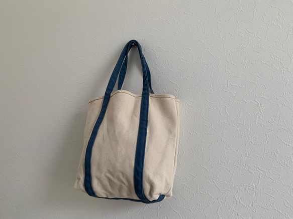 Tall TOTE (S)  帆布　バイカラー　即納 3枚目の画像