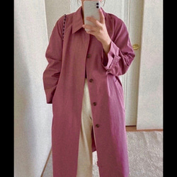 Soutien Collar Long Coat (dusty pink) コート ピンク 桃 ガーリー 9枚目の画像