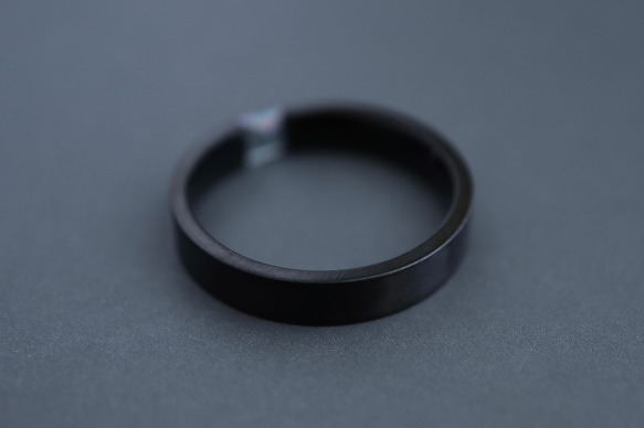刻印♦︎ミスティックトパーズのブラックリング♦︎天然石♦誕生石♦サージカルステンレス【black＋square】 5枚目の画像