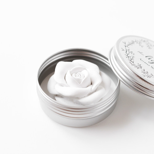 バラのアロマストーン 缶 電気や火を使わない環境にやさしいアロマ