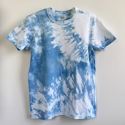藍染クルーネックTシャツ・陽（半袖レディースM） 1枚目の画像