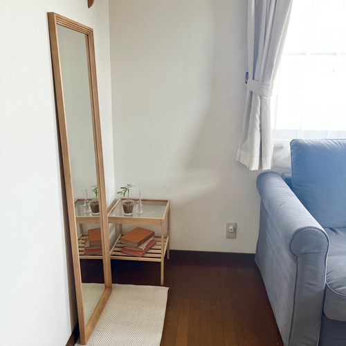 new【日本製】カットデザインミラー 全身鏡 姿見 立て掛けミラー