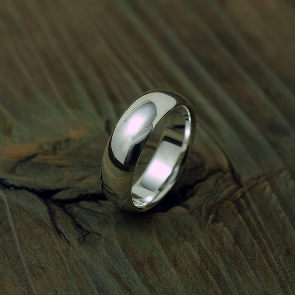 Sleek Ring / 6mm Silver ring オーダー制作/ 受注製作シルバーリング　甲丸形状 4枚目の画像