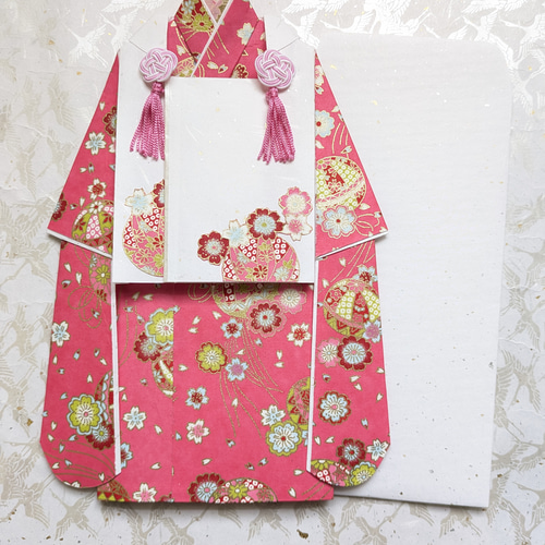 七五三 祝儀袋 お祝い袋 七五三 女の子 羽布 着物 初節句 友禅和紙