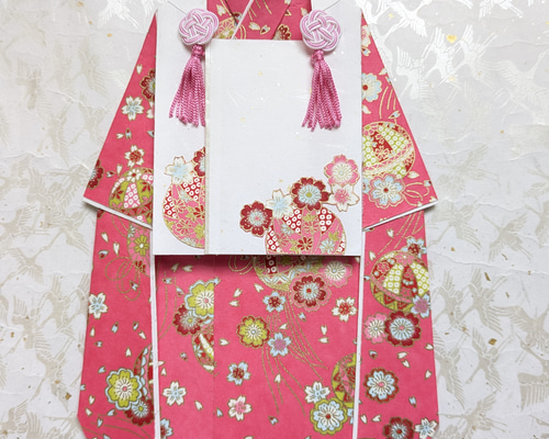 七五三 祝儀袋 お祝い袋 七五三 女の子 羽布 着物 初節句 友禅和紙