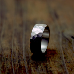 Bump Ring 鎚目 / 7mm Silver ring オーダー制作/ 受注製作シルバーリング　鎚目リング 1枚目の画像