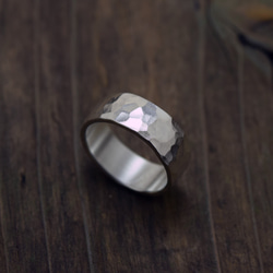 Bump Ring 鎚目 / 7mm Silver ring オーダー制作/ 受注製作シルバーリング　鎚目リング 2枚目の画像