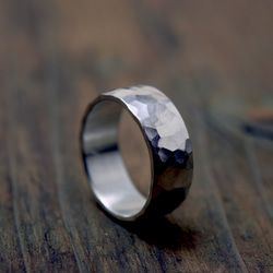 Bump Ring 鎚目 / 7mm Silver ring オーダー制作/ 受注製作シルバーリング　鎚目リング 5枚目の画像