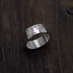 Bump Ring 鎚目 / 7mm Silver ring オーダー制作/ 受注製作シルバーリング　鎚目リング 4枚目の画像