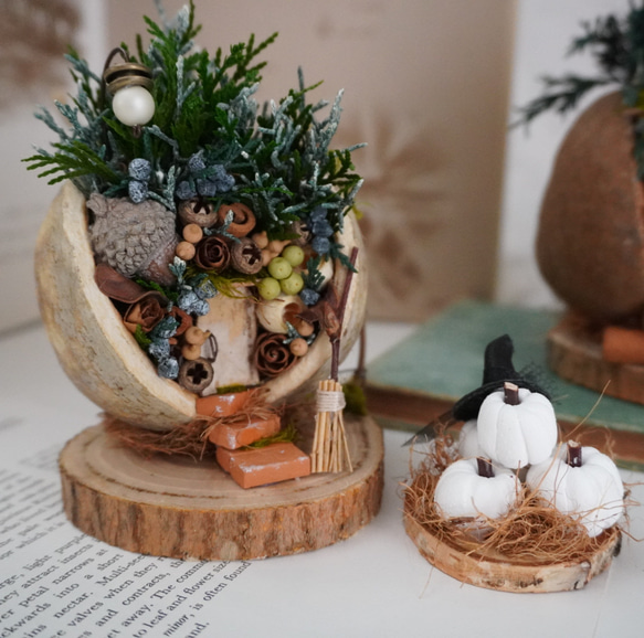 幸せを呼ぶ実 ブッダナッツ【向日葵とローズのナチュラルアレンジ  