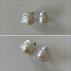 "Unique" earring / バロックパールイヤリング / オイスターパール / 一粒 / 結婚式 / 入園式 4枚目の画像