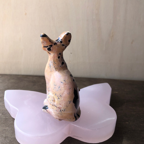 BIG ピクチャージャスパー　絵画碧玉　お座り 猫　天然石　パワーストーン　置物 BIG ピクチャージャスパー絵画碧玉お座り 猫天然石