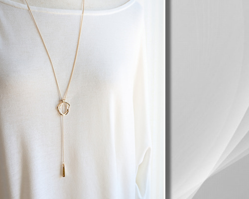 送料無料◇コンビネーションロングネックレス ラリエット