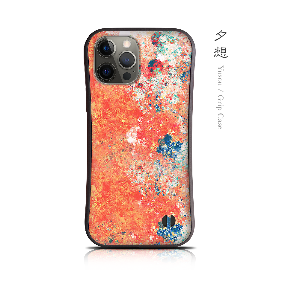 夕想 - 和風 耐衝撃グリップiPhoneケース【iPhone17シリーズ対応/スマホカバー/iface型/和柄】