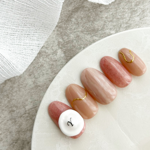 送料無料】秋冬イニシャルシーリングスタンプネイル/ニットネイル/秋