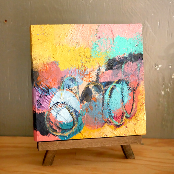 アクリル 肉筆　木製イーゼル付き アクリル 肉筆 木製イーゼル付き