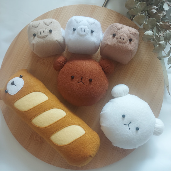 フェルトままごと 動物パン おもちゃ・人形 s2_felt 通販 16599435