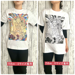 【送料無料】即納！チャリティTシャツ 厚手 毘沙門天イラスト S~XXLサイズ　縁起物 2枚目の画像