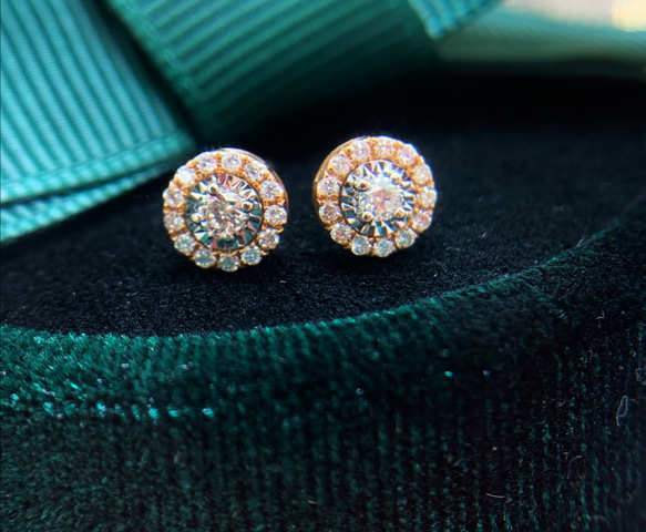 K18WG ダイヤモンド ピアス 0.24CT