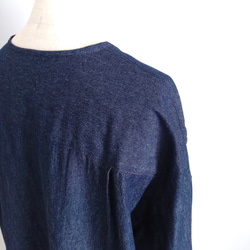 再販！× 8  やわらかなワンウォッシュデニムのシャツトップ  indigo blue 9枚目の画像