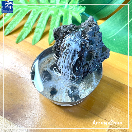 rm13】レジンアート 滝 滝壺 溶岩石 苔テラリウム テラリウム