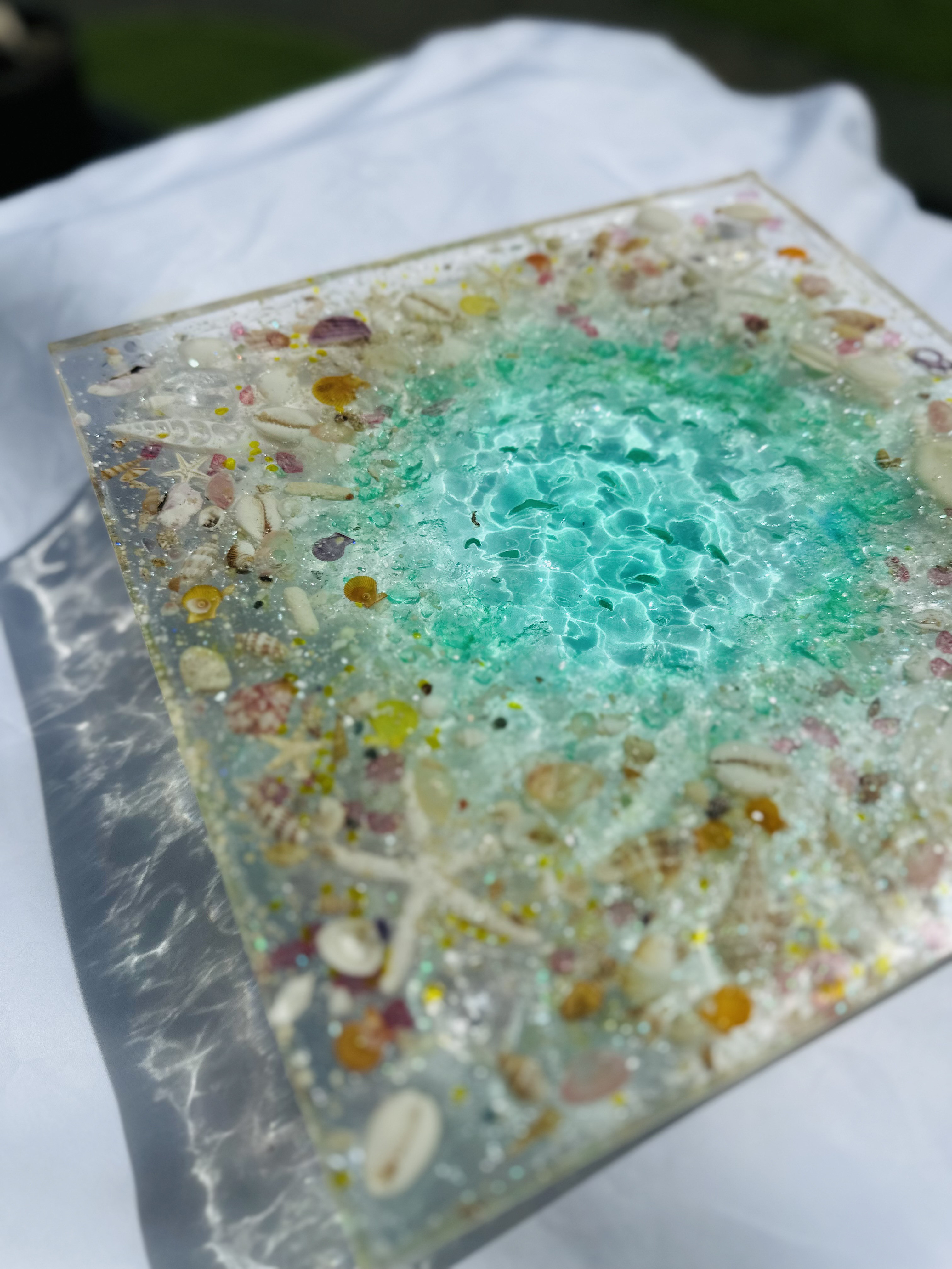 シェル型トレイ✨ピンク系小花in♡固まるハーバリウム No.29