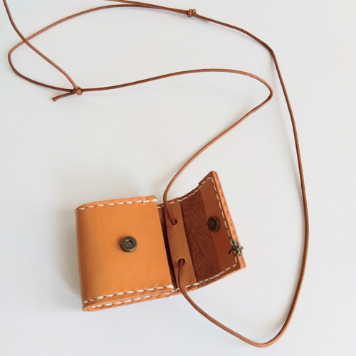 本革 ミニバッグ バッグチャーム ペンダント ネックレス