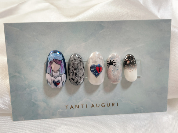 Mオーダーネイルチップ キャラクター付き ①オーダー方法 DMに商品名（チップ・パーツ等）、 キャラ名、ご