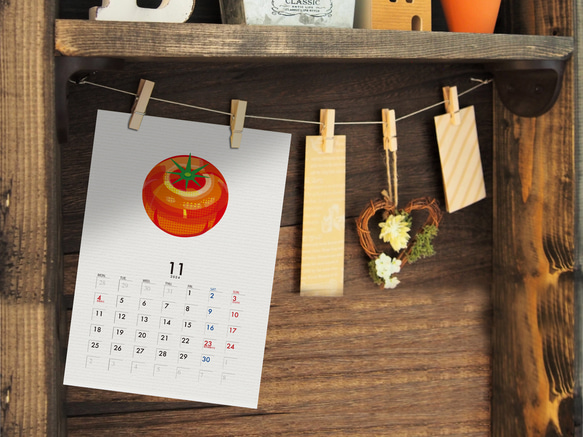 トマトのカレンダー2024【4月始まりA5サイズ】 15枚目の画像