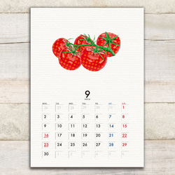トマトのカレンダー2024【4月始まりA5サイズ】 9枚目の画像