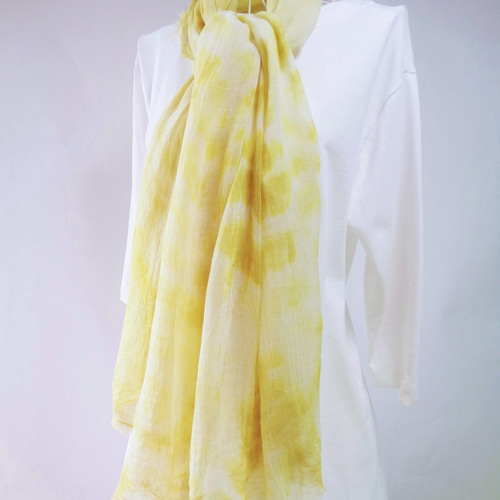 草木染め・コブナグサ染め・オーガニック・コットンガーゼ・知多木綿