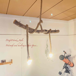 流木インテリア 太く無骨なうねる天然流木のシーリングライト ペンダントライト LED ランプ 照明器具 北欧 N1 7枚目の画像