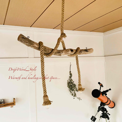 流木インテリア 太く無骨なうねる天然流木のシーリングライト ペンダントライト LED ランプ 照明器具 北欧 N1 9枚目の画像