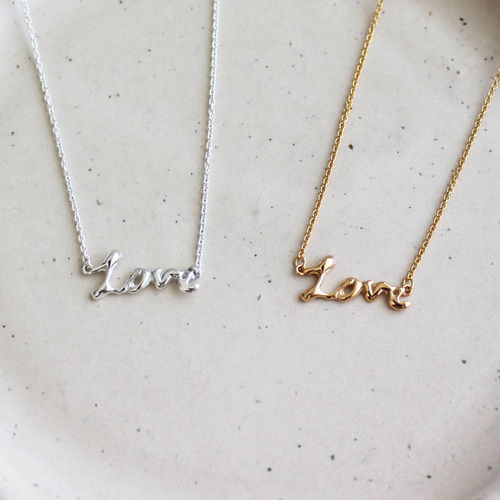 LOVE ネックレス ネックレス・ペンダント ateliermozu 通販 16600215
