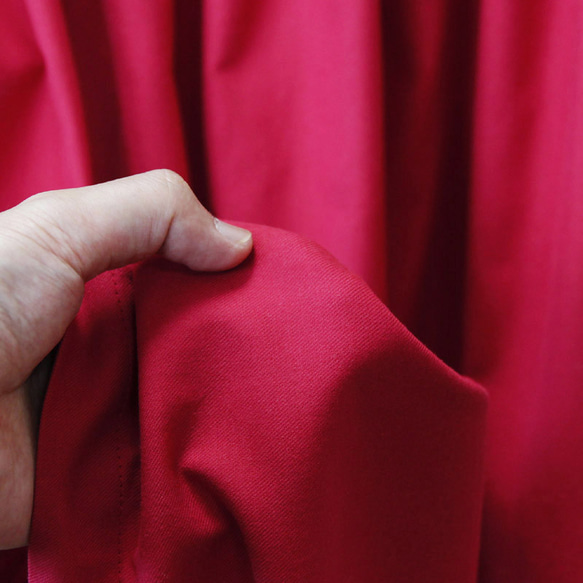 【即納】コットンビエラ ロングスカート（ 紅色 ）ソフト べにいろ 赤 レッド 4枚目の画像