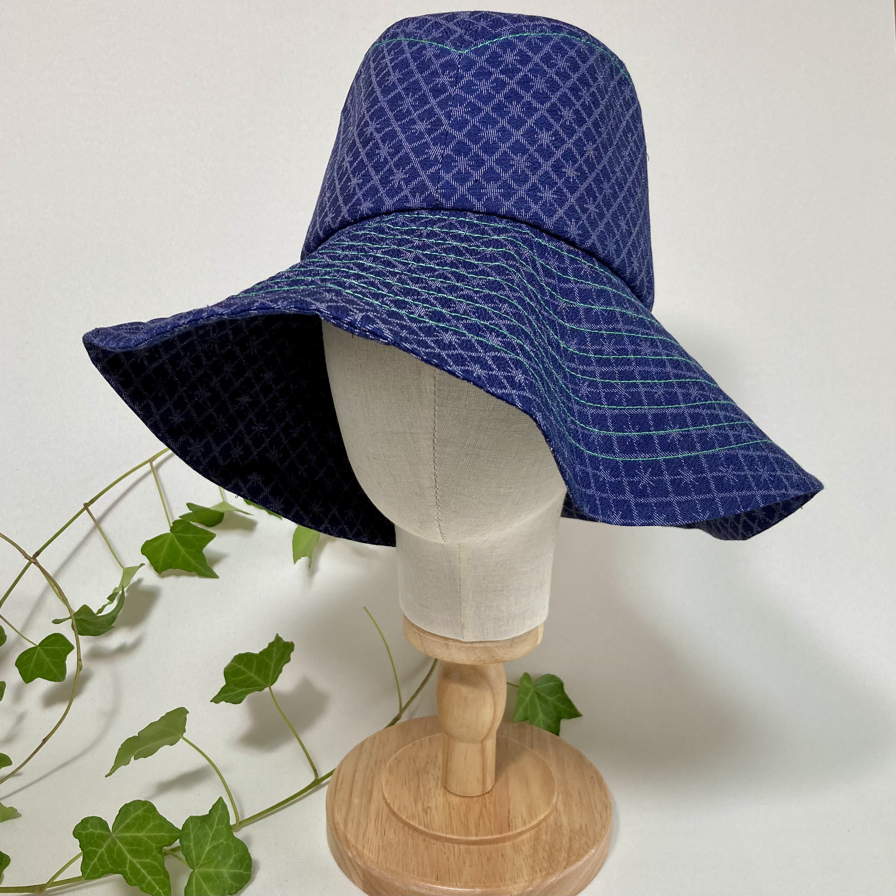 着物リメイク　ハット　帽子