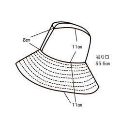 着物リメイク　ハット　帽子 6枚目の画像