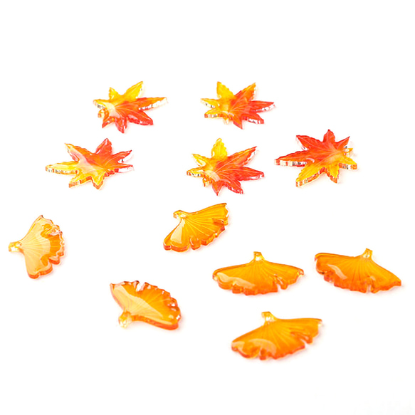 訂製商品 [4 件] 2 種可供選擇 秋季楓葉銀杏葉棕色 bre04 第6張的照片