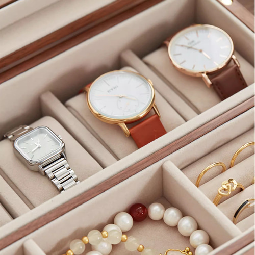 腕時計ボックス ウォッチ収納 ガラス付きの腕時計ケース 木製 大容量