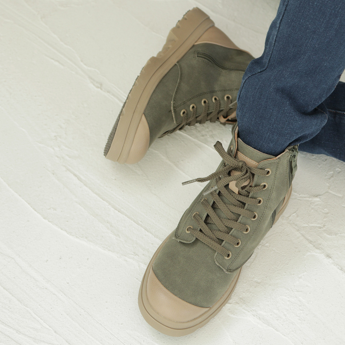 再入荷！雨でも晴れでも！防水設計！レースアップショートブーツ。【生活防水】＃ＡＭ９４７４１