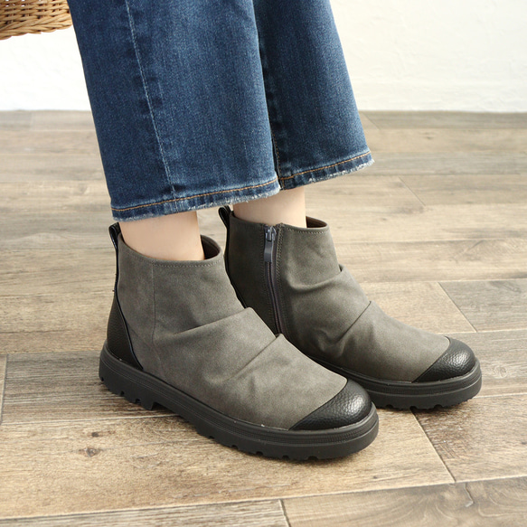 再入荷！梅雨到来！雨の日に！シャーリングショートブーツ