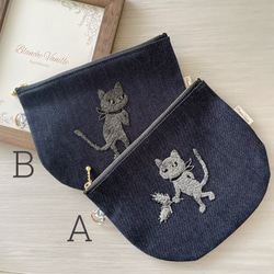 匿名配送手作りチャームストラップ＊pjcクロッチくんとお花のかごバッグ pjc クロッチくん × ストレッチデニム生地 ハンドメイド 18