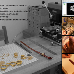 手作り腕時計　Via Aurelia(タータンチェックワインレッド & ワインレッド) 10枚目の画像
