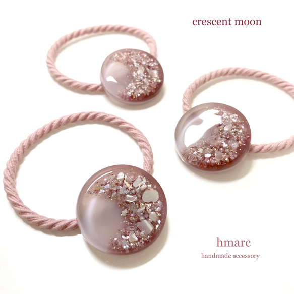 レジンヘアゴム　パープル　ワイン　ピンク　金箔　お花たっぷり　カラフル レジンヘアゴム パープル ワイン ピンク 金箔 お花たっぷり カラフル