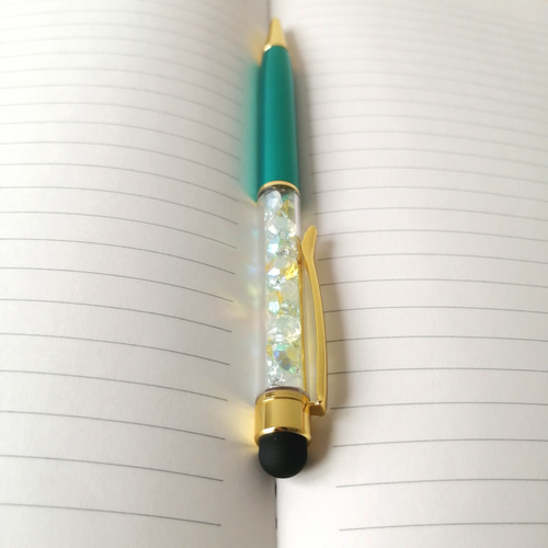 N1221 / カスタムタッチペン＆ボールペン お高級ジュエリービーズ リボン N1221 / カスタムタッチペン＆ボールペン お高級ジュエリー