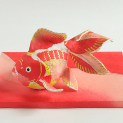 創作紙張り子 福金魚 ～ねぶた和紙を使って～ 1枚目の画像