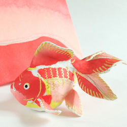 創作紙張り子 福金魚 ～ねぶた和紙を使って～ 3枚目の画像